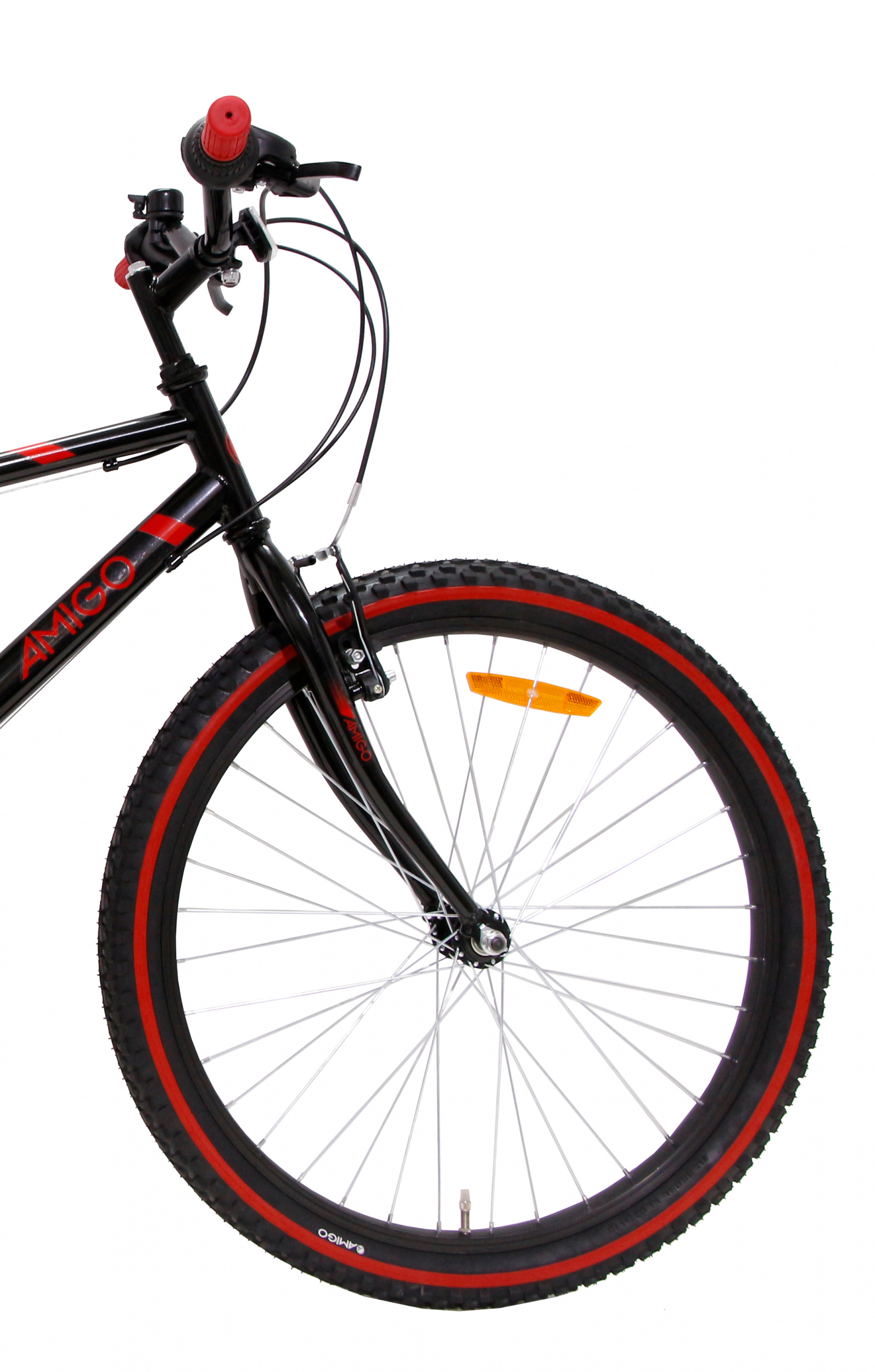 AMIGO Kinderfahrrad Rock 26 Zoll 42 cm Junior 18G Felgenbremse Schwarz/Rot 