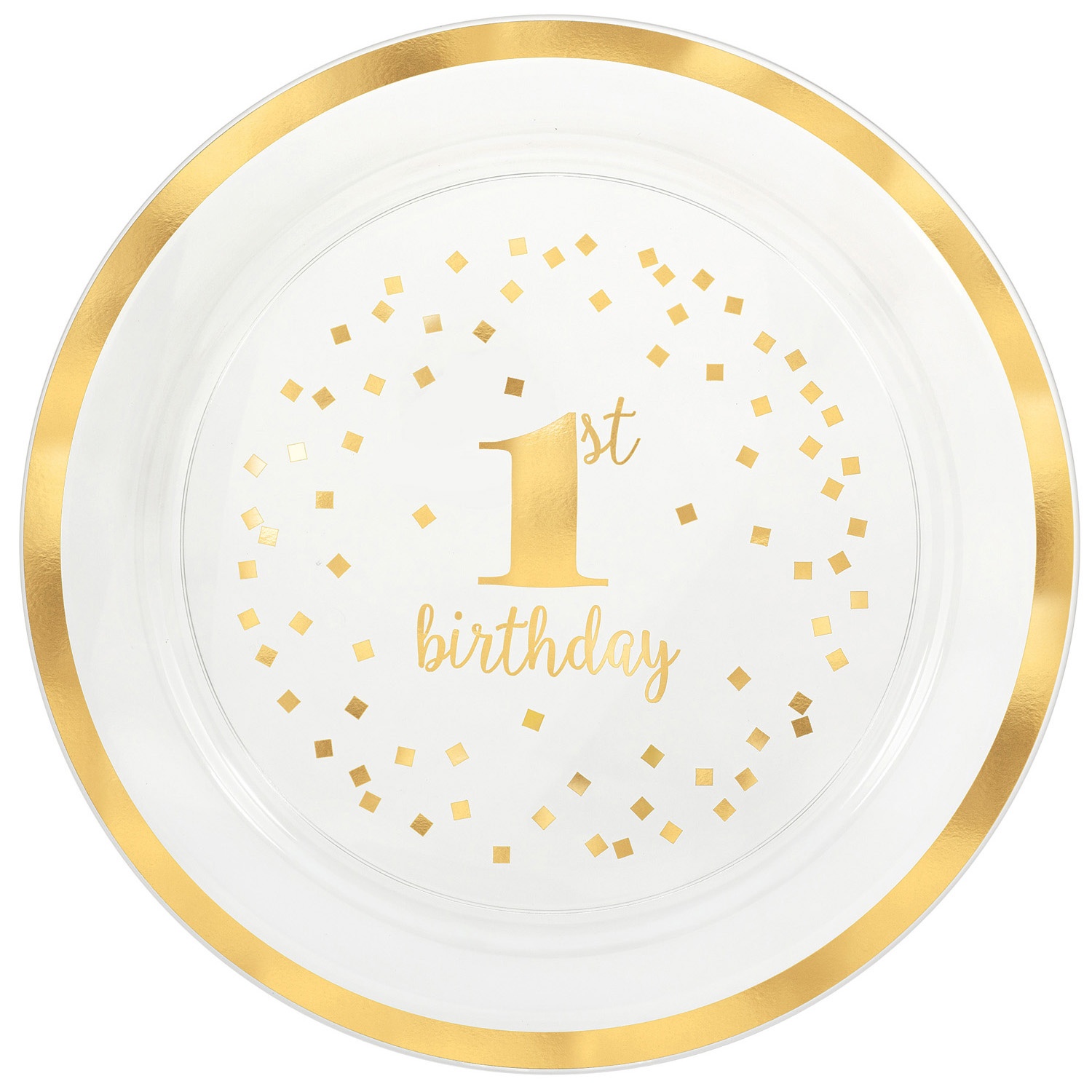 Amscan Serving Tray First Birthday Plastic Round 40 Cm Internet Party Amscan Serving Tray First Birthday, Plastic Round Serving Tray