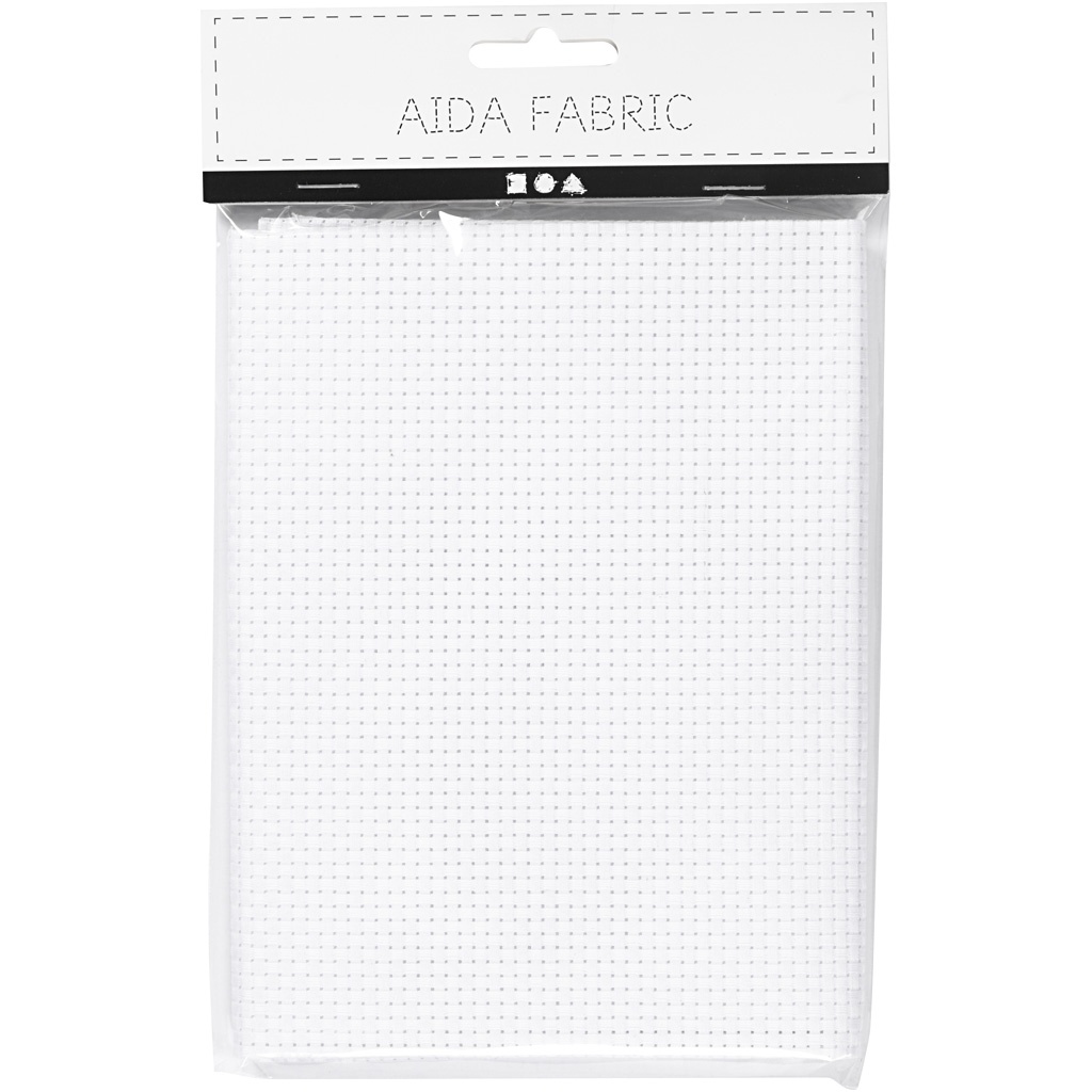 Tela 50 x 50 cm Aida color blanco