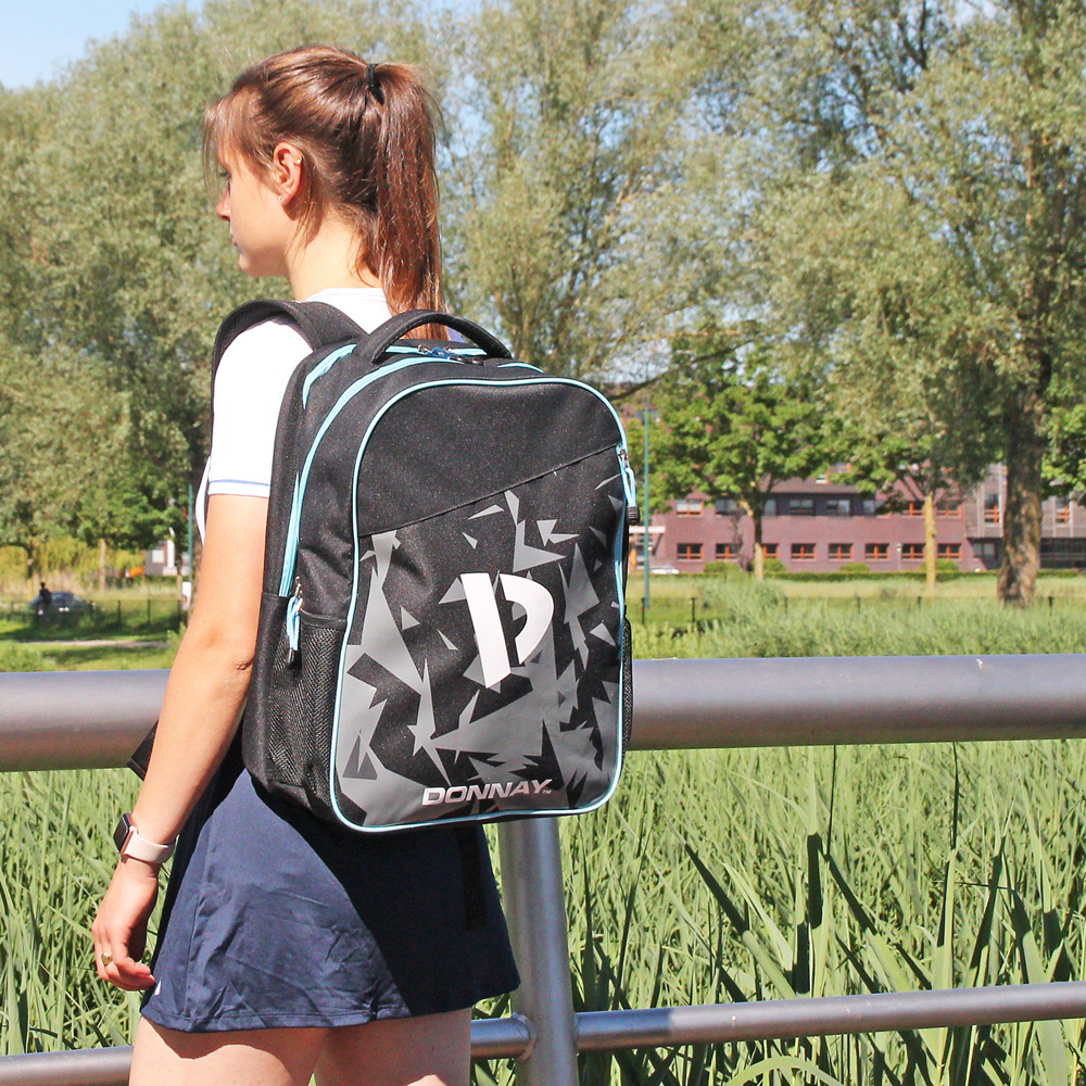 Donnay Tennis Backpack Match Junior 25 Litres Polyester Black Blue Internet Sport Casuals