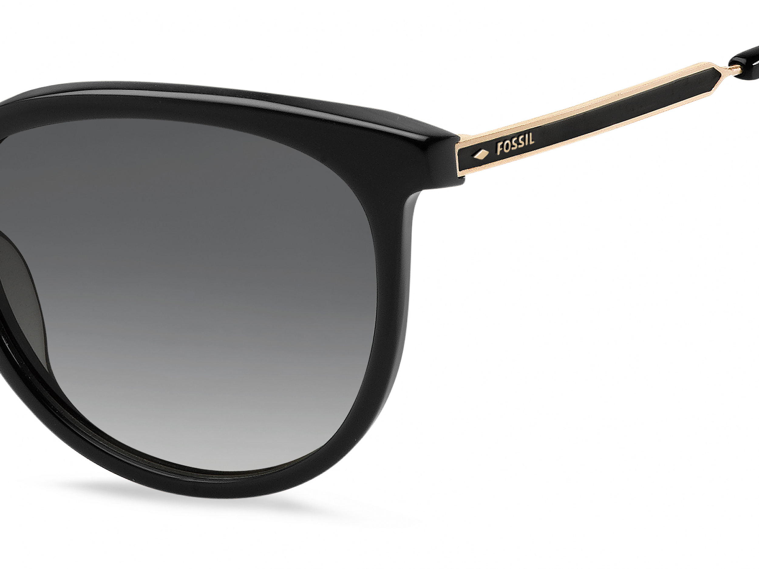 Fossil black sunglasses with dark grey gradient lens clearance