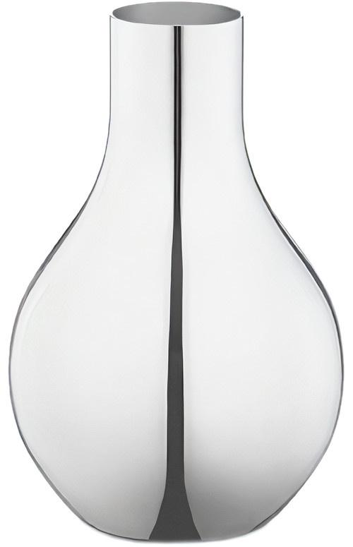 Georg Jensen Vase Cafu 9 8 X 14 8 Cm Stainless Steel Silver Internet Home Garden