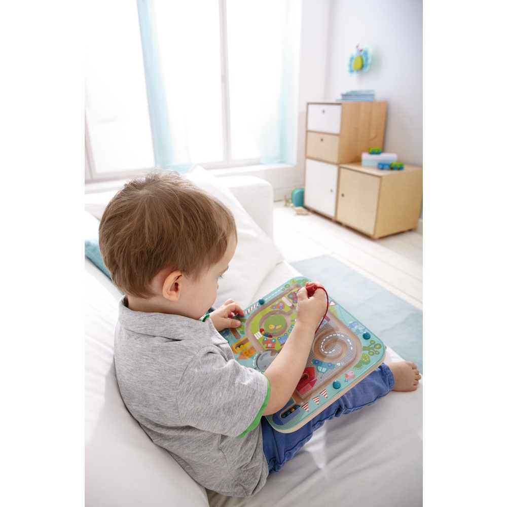 Haba holzlabyrinth Baustelle mit Magnetstift 25 cm 