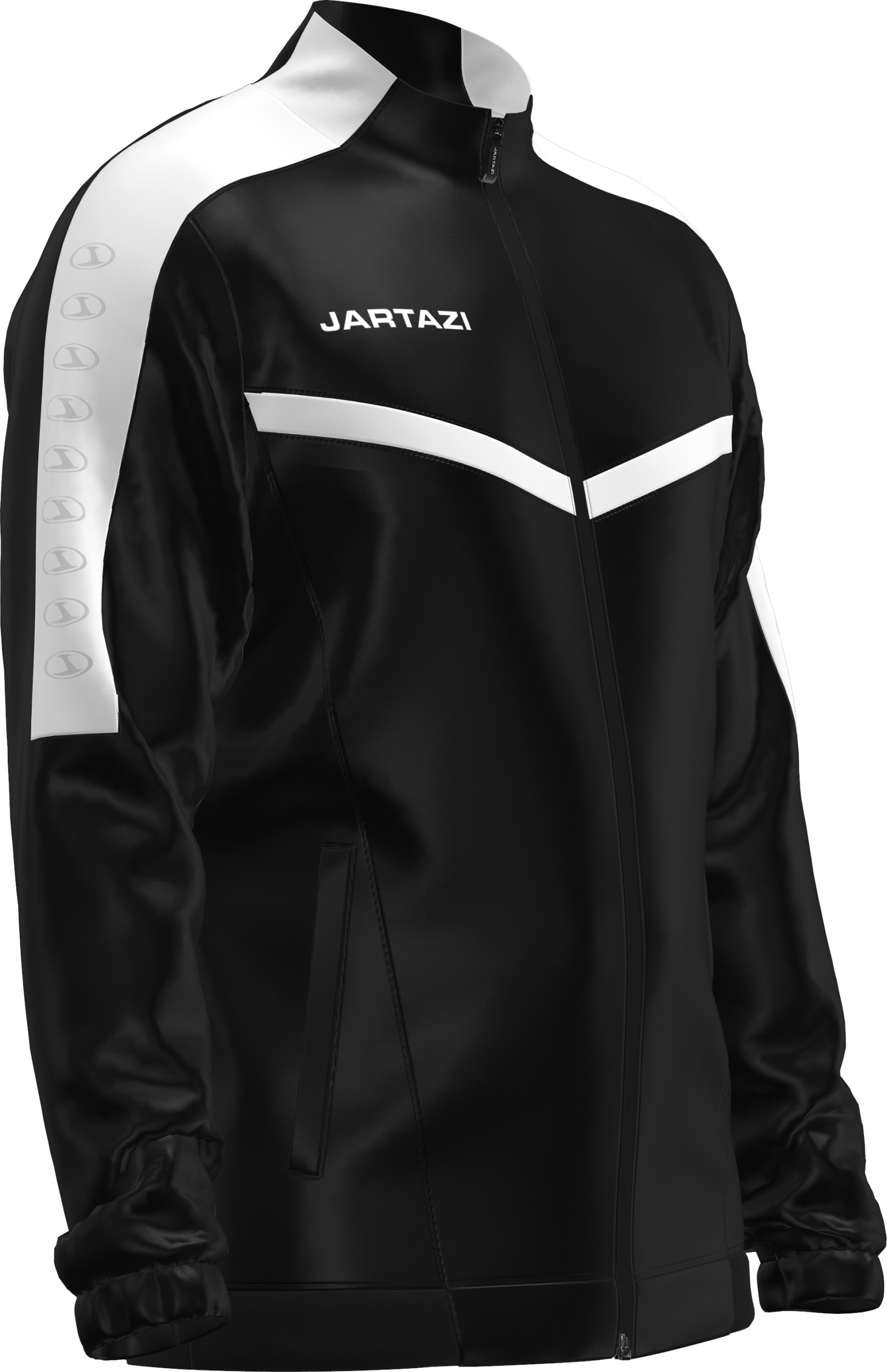 black polyester terry jacket