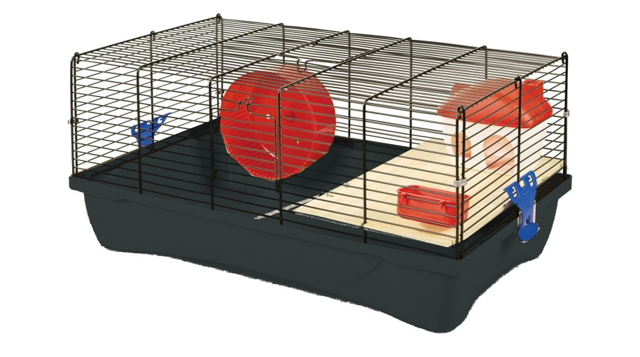 black hamster cage