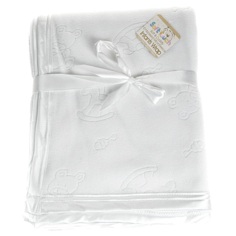 Soft Touch Baby Blanket Microfleece 100 X 150 Cm White Internet Babyshop