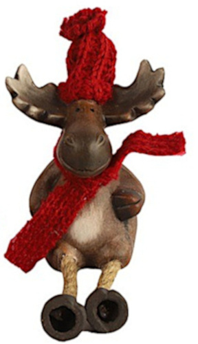 reindeer A Randy 17 cm ceramic brown/red