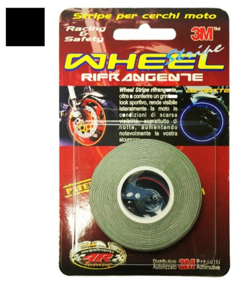 3M wiel reflectietape 5 mm x 6 m zwart