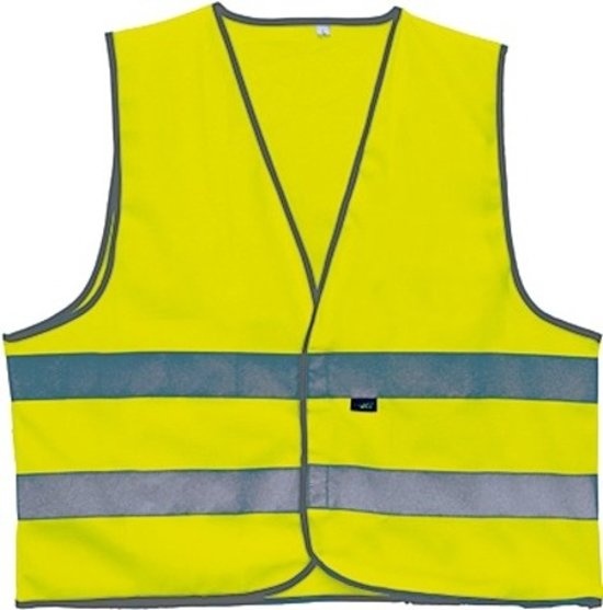 4-Act 4 act veiligheidshesje 2 strepen unisex geel maat l
