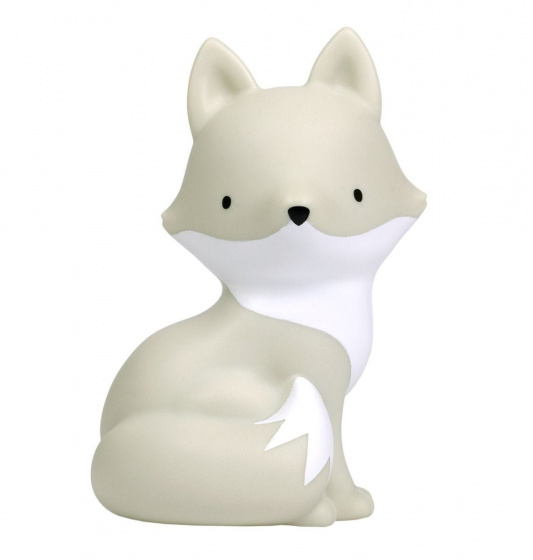 A Little Lovely Company nachtlamp Poolvos junior 15,3 cm PVC grijs A Little Lovely Company nachtlamp Poolvos junior 15,3 cm PVC grijs