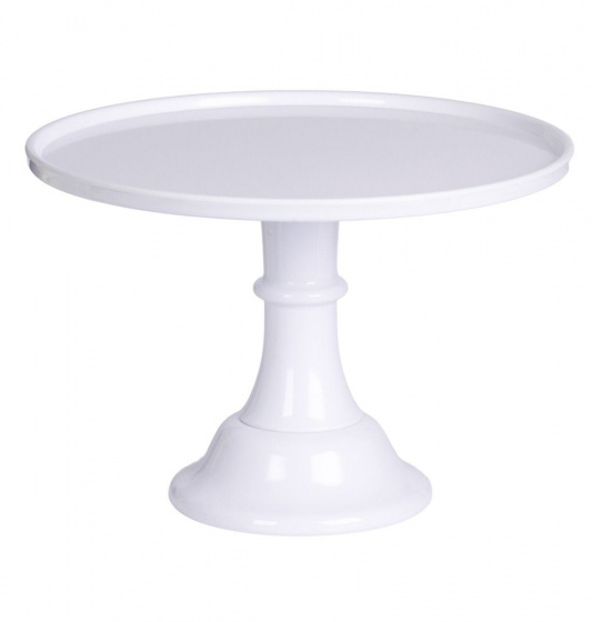 A Little Lovely Company taartplateau 30 cm melamine wit A Little Lovely Company taartplateau 30 cm melamine wit