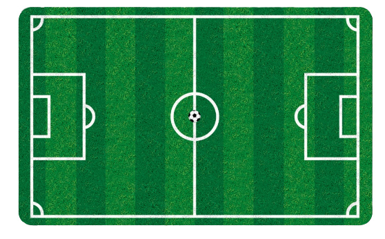 breakfast board Soccer Field 23,5 x 14,4 cm melamine green