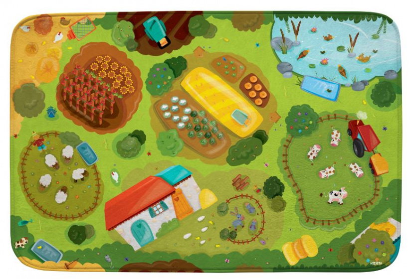 ACHOKA speelkleed boerderij junior 100 x 150 cm polyester