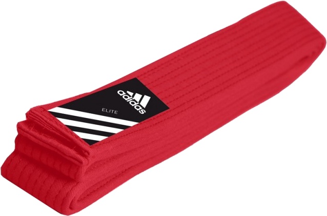 adidas karateband Elite červený veľkosť 340 cm