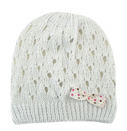 baby bonnet bow girls cotton white size 39-41
