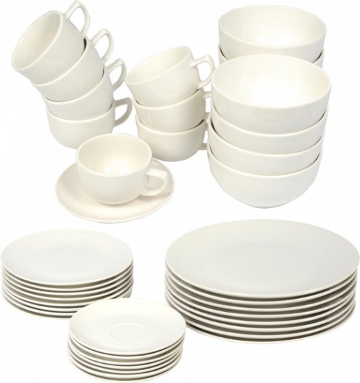 Alpina jedálenská súprava porcelánová biela 40-dielna