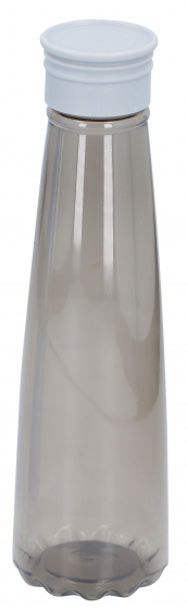 drinking bottle 7 x 26 cm Pet 700 ml transparent/black