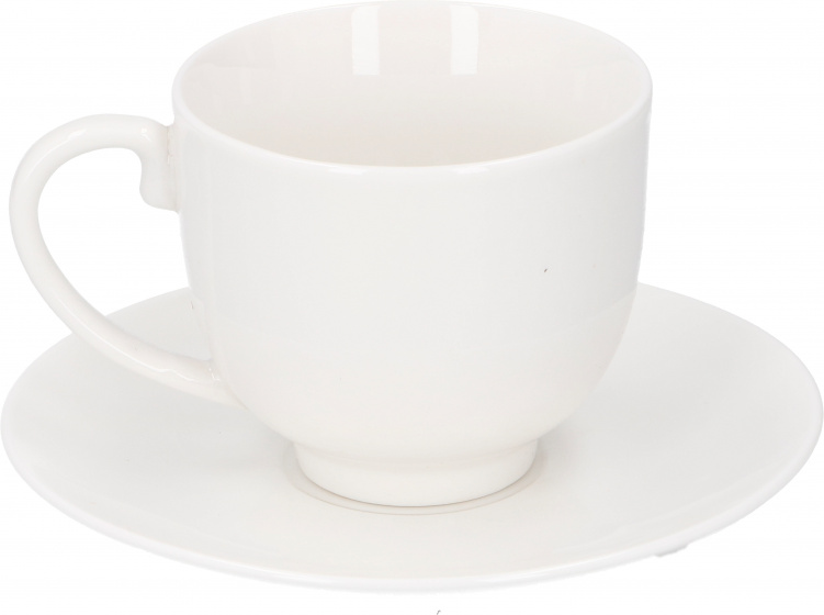 Alpina šálka s podšálkou espresso 75 ml keramická biela 6 kusov