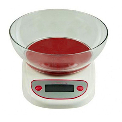 Alpina kuchynská váha do 5 kg +/- 2 gramy červená