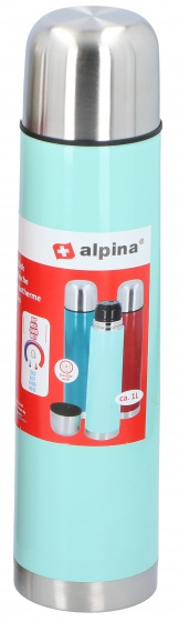 thermos flask 1 litre light blue