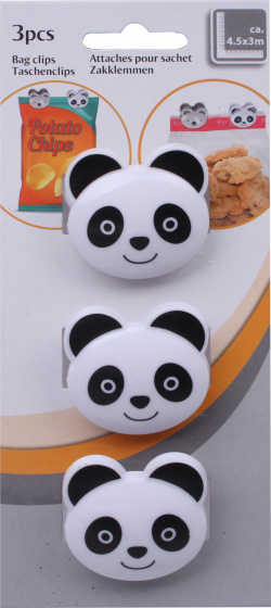 Alpina vershoudklemmen Panda 4 cm polypropyleen wit/zwart Alpina vershoudklemmen Panda 4 cm polypropyleen wit/zwart