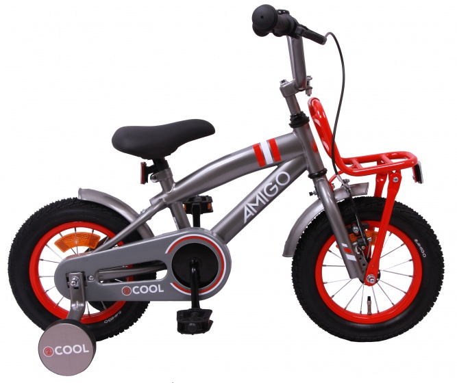 Amigo 2cool s5 12 Inch 20 Cm Jongens Terugtraprem Grijs - Foto 1