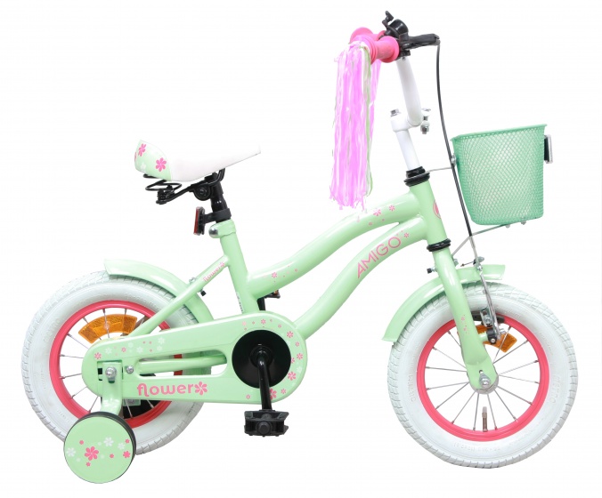 flower 12 inch 21,5 cm meisjes terugtraprem groen flower 12 inch 21,5 cm meisjes terugtraprem groen