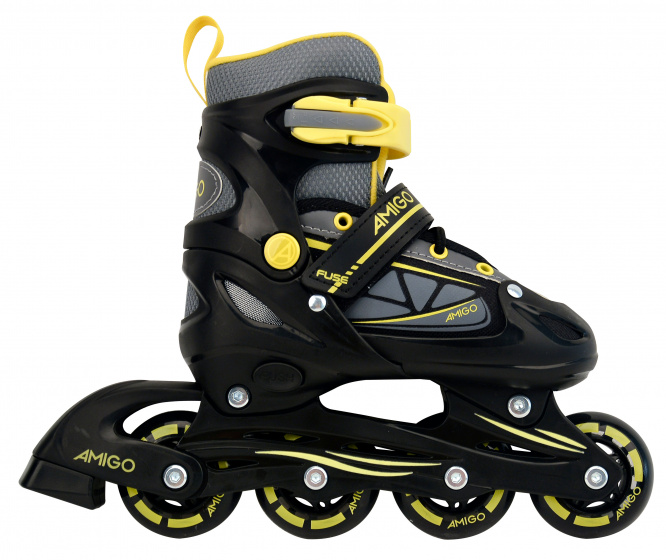 Inline Skates Fuse junior polypropylene black/yellow mt 34/37