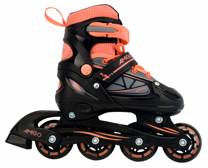 inlineskates Fuse junior polypropylene black/orange mt 34/37
