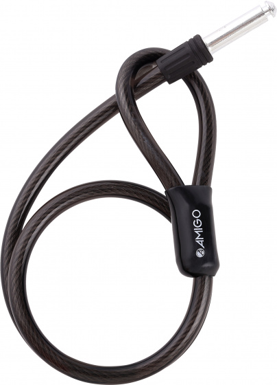 AMIGO insteekkabel rl8010 staal 80 x 1 cm zwart