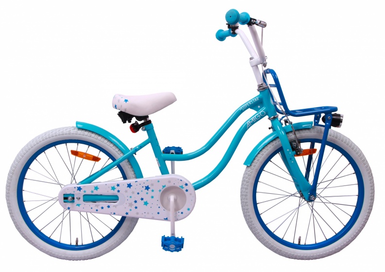 Superstar 20 Inch 28 cm Girls Coaster Brake Light blue
