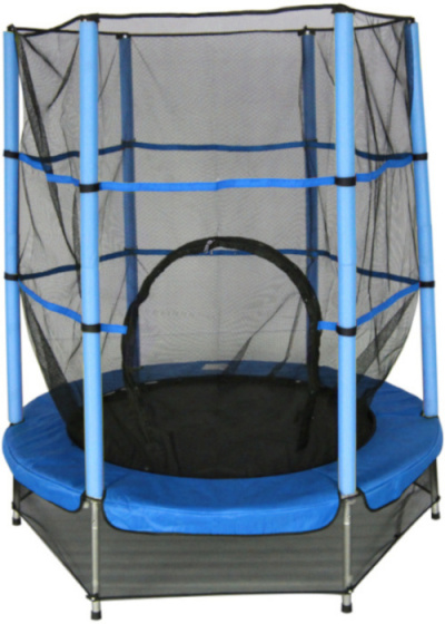 trampoline with safety net 139 cm blue
