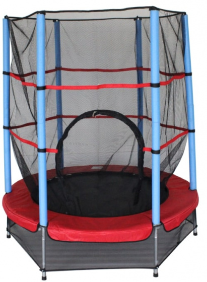trampoline with safety net 139 cm red
