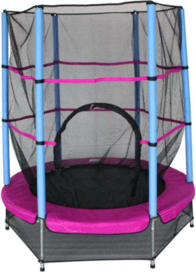 trampoline with safety net 139 cm pink