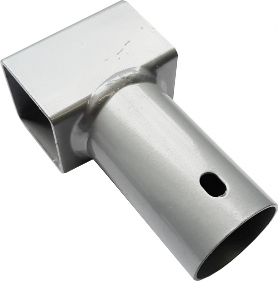 trampoline T-piece 38 mm steel silver
