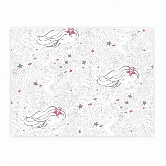 Amscan 8 placemats be a mermaid 30 x 40 cm