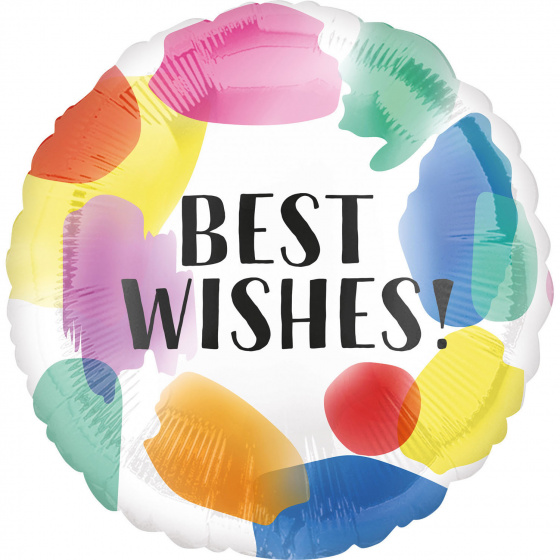 Amscan balón Best Wishes Painted Swoosh Foil