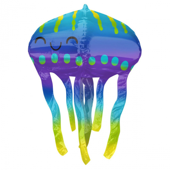 Amscan balónik Ultrashape Jellyfish fólia fialová/modrá