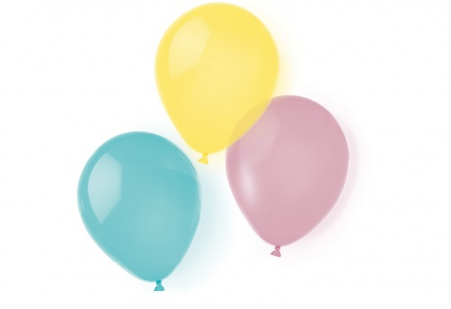 Amscan Balóny 10" Latex Blue/Yellow/Pink 8 ks