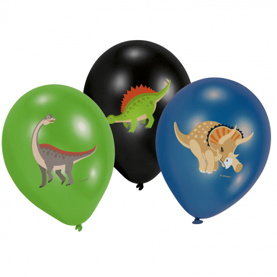 Amscan balóniky Happy Dinosaurs27,5 cm latex 6 kusov
