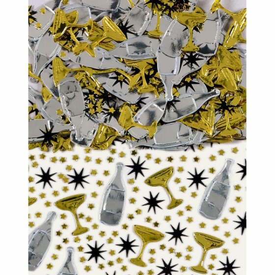 Amscan konfety šampanské striebro/zlato 14 gramov