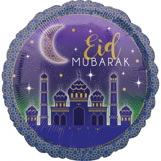 Amscan fóliový balón "Eid Mubarak" cukrový festival 43 cm