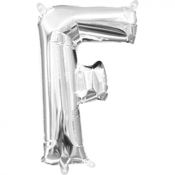 Amscan fóliový balón písmeno F 20 x 33 cm strieborný