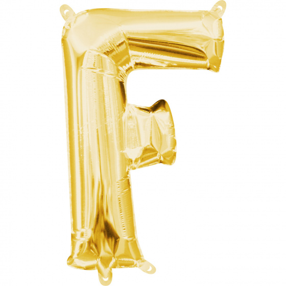Amscan fóliový balón písmeno F 22 x 33 cm zlaté