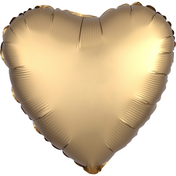Amscan fóliový balón Luxe Jade srdce 43 cm zlaté
