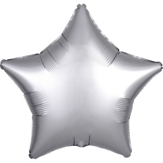 Amscan fólia Balloon Luxe Jade Star 43 cm strieborná