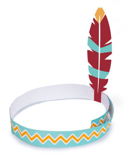 Amscan čelenky Tepee & Tomahawk60,7 x 20,6 cm 4 kusy