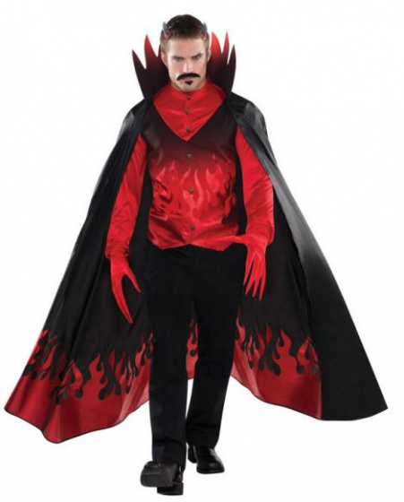 Amscan kostým Diablo pánsky polyester čierno/biely 4-dielny veľkosť M/L