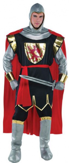 Amscan kostým Rytier pánsky polyester čierno/biely veľkosť L/XL