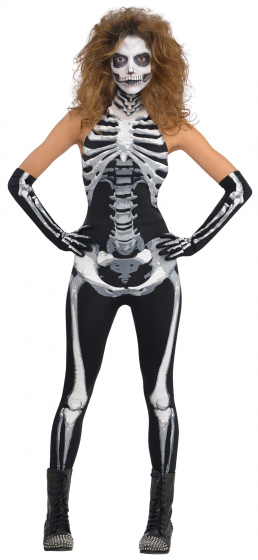 Amscan kostra kostýmu dámska polyester čierno/biela veľkosť S